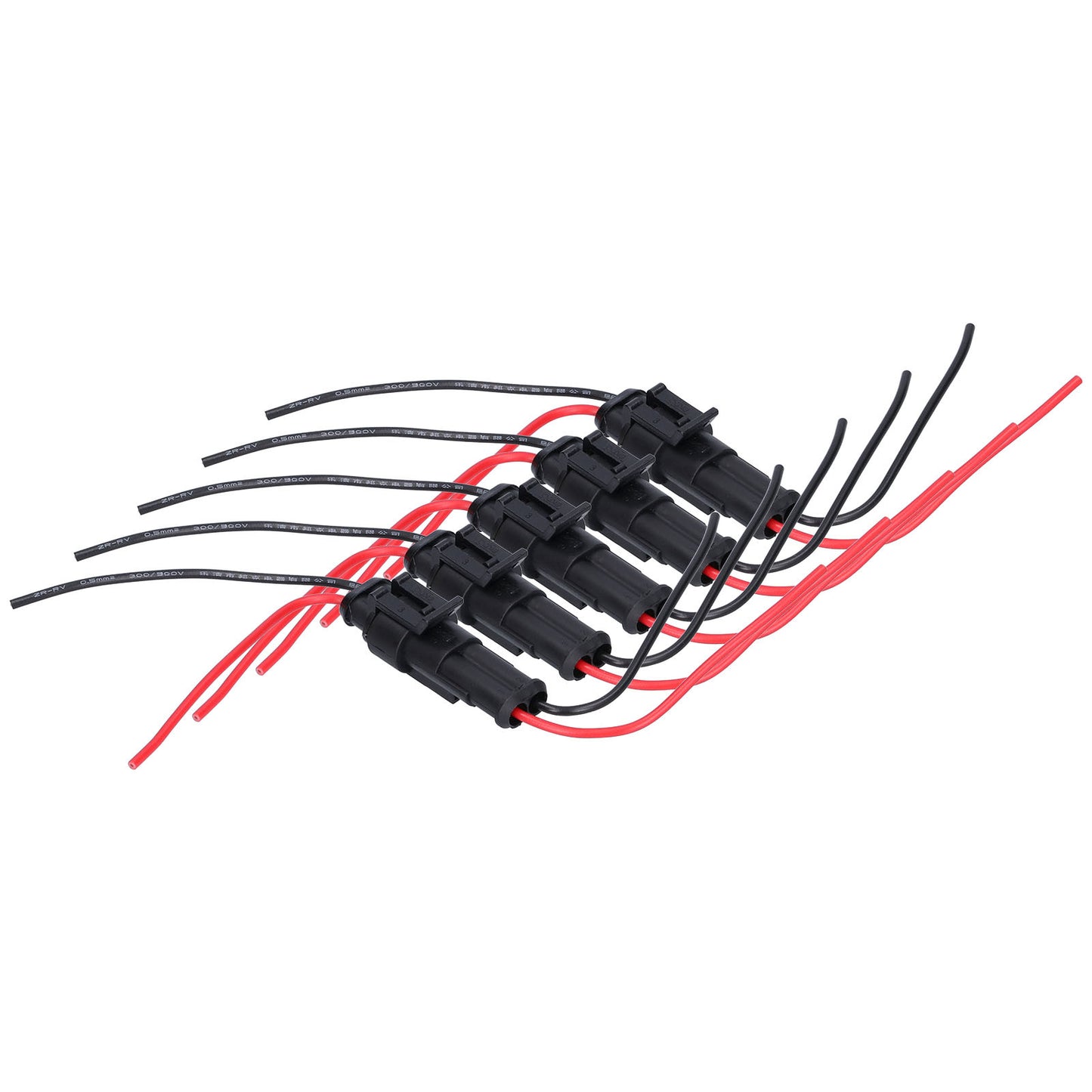 5Pcs Way Car Electrical Connector Waterproof Antiflaming Resilient Antioxidant Automotive Wire Connector2P