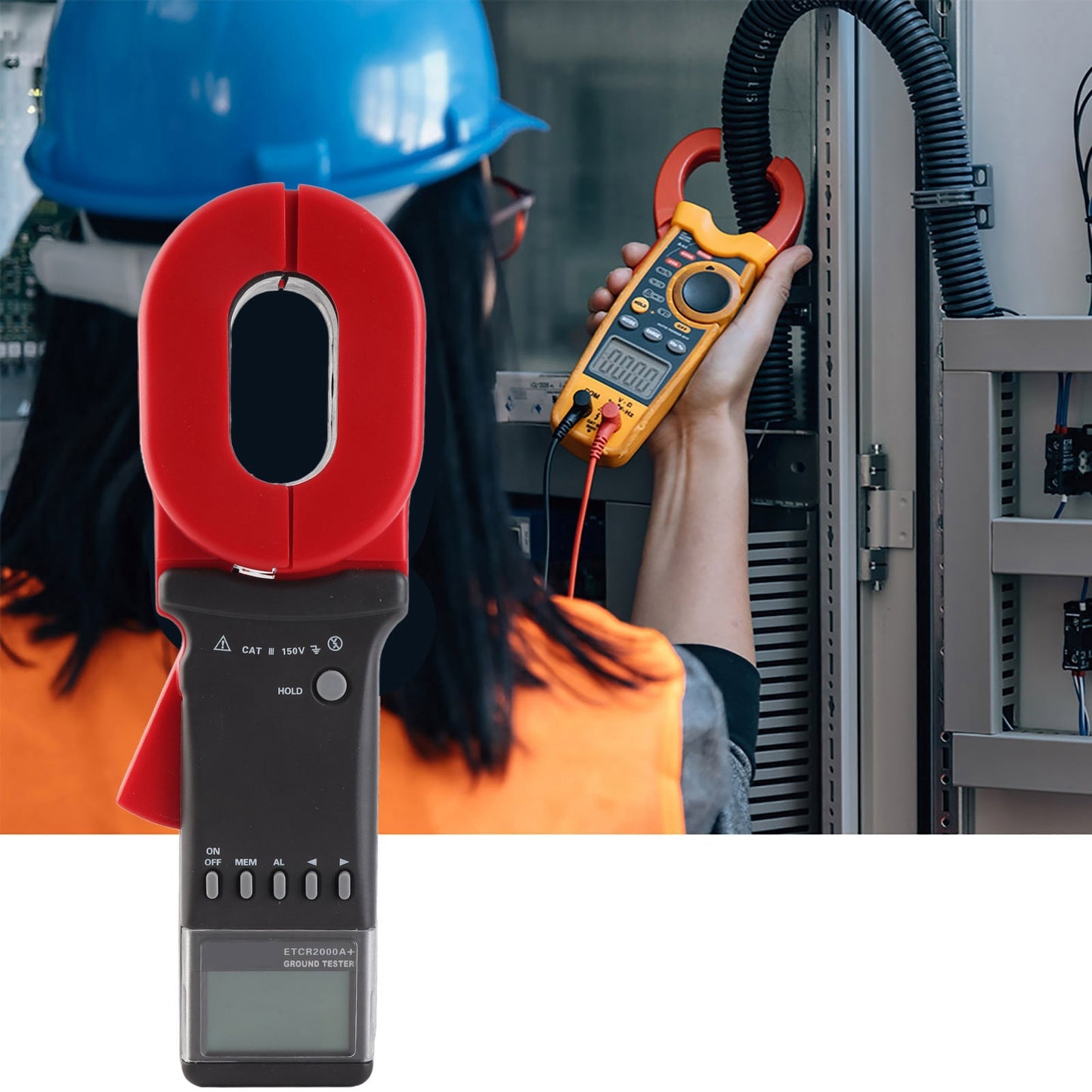 ETCR2000A+ Digital Clamp Meter On Ground Earth Resistance Tester with LCD Display
