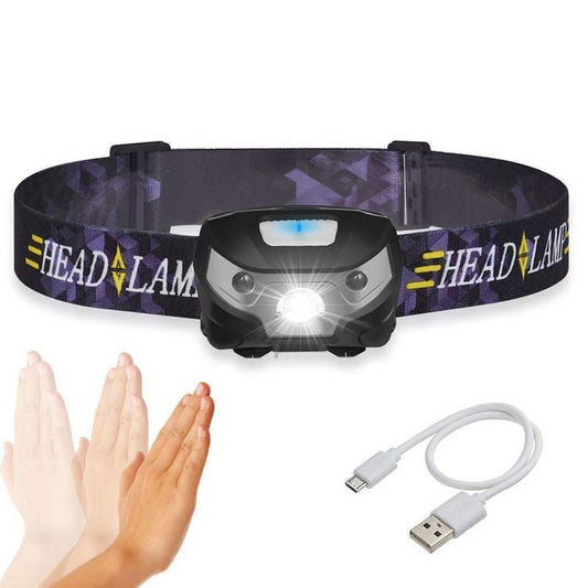 LED Headlamp 3000LM Mini Body Motion Sensor