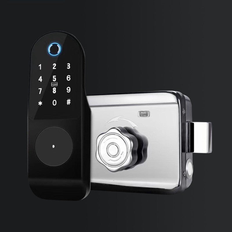 No Wiring Outdoor Fingerprint Rim Unlock Smart Card Digital Code