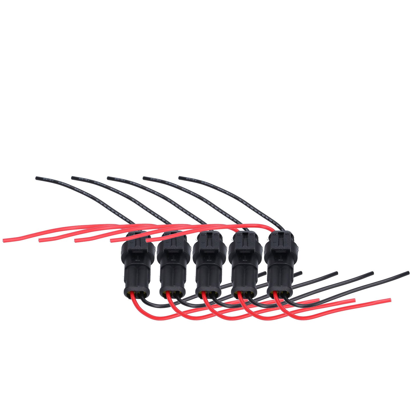 5Pcs Way Car Electrical Connector Waterproof Antiflaming Resilient Antioxidant Automotive Wire Connector2P