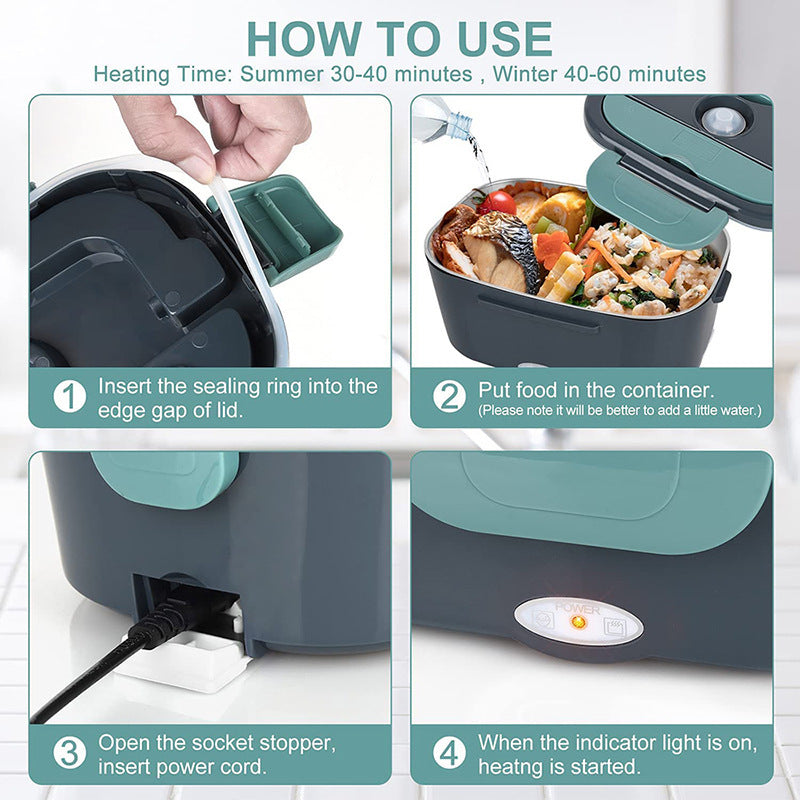 2-in-1 Household Car Electric Lunch Box