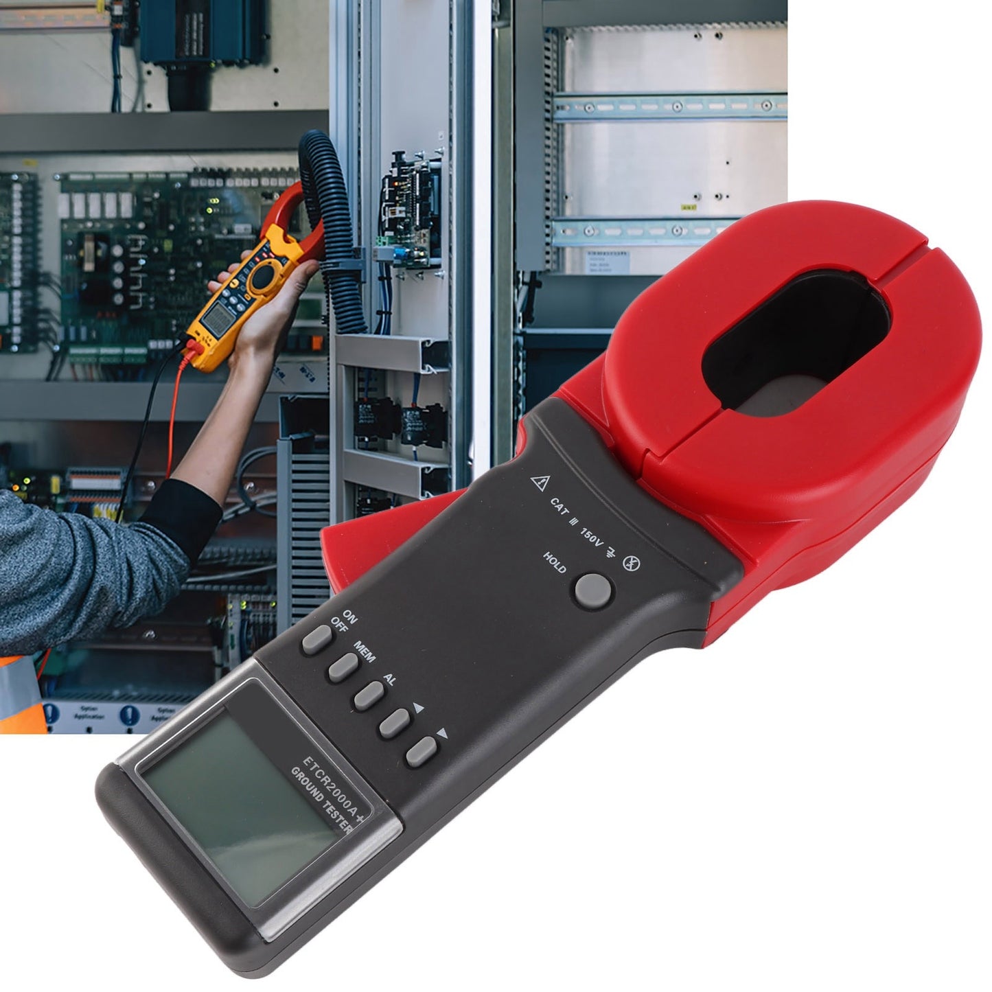 ETCR2000A+ Digital Clamp Meter On Ground Earth Resistance Tester with LCD Display