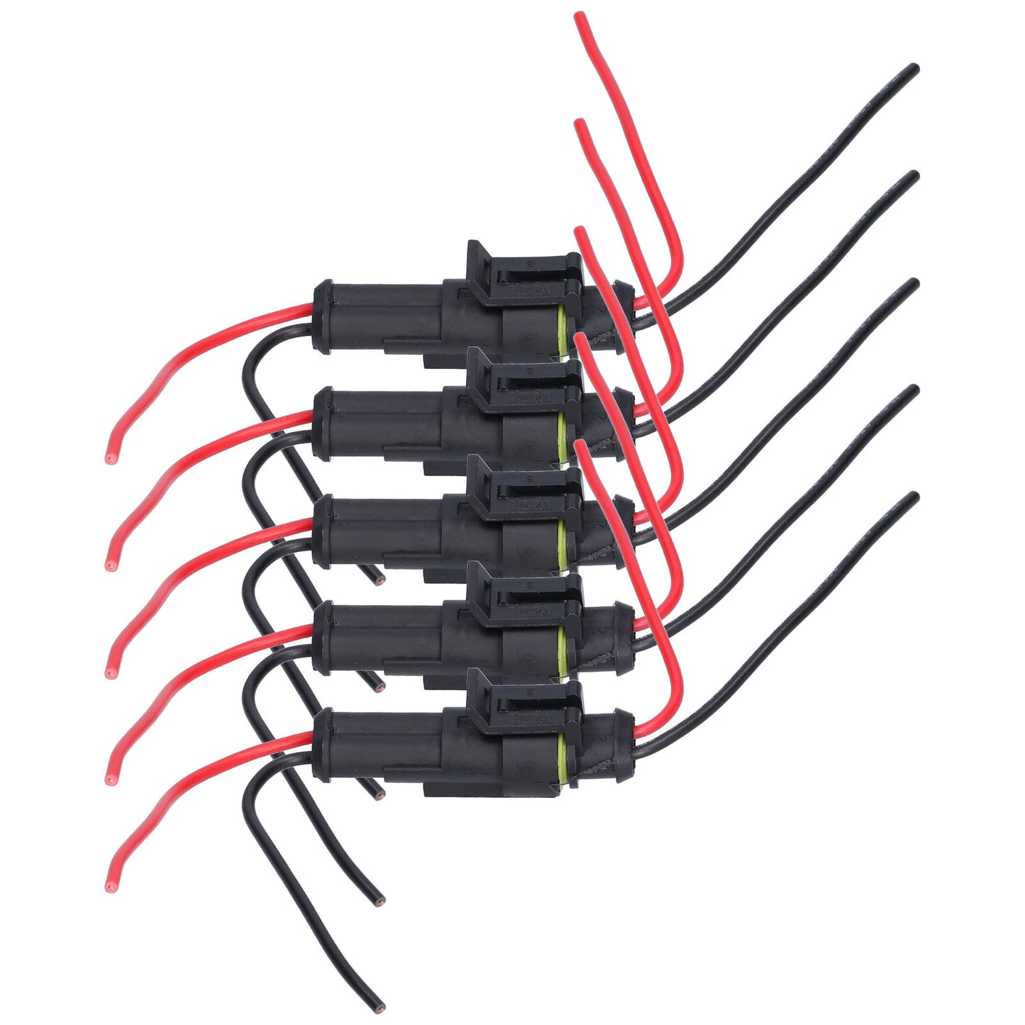 5Pcs Way Car Electrical Connector Waterproof Antiflaming Resilient Antioxidant Automotive Wire Connector2P