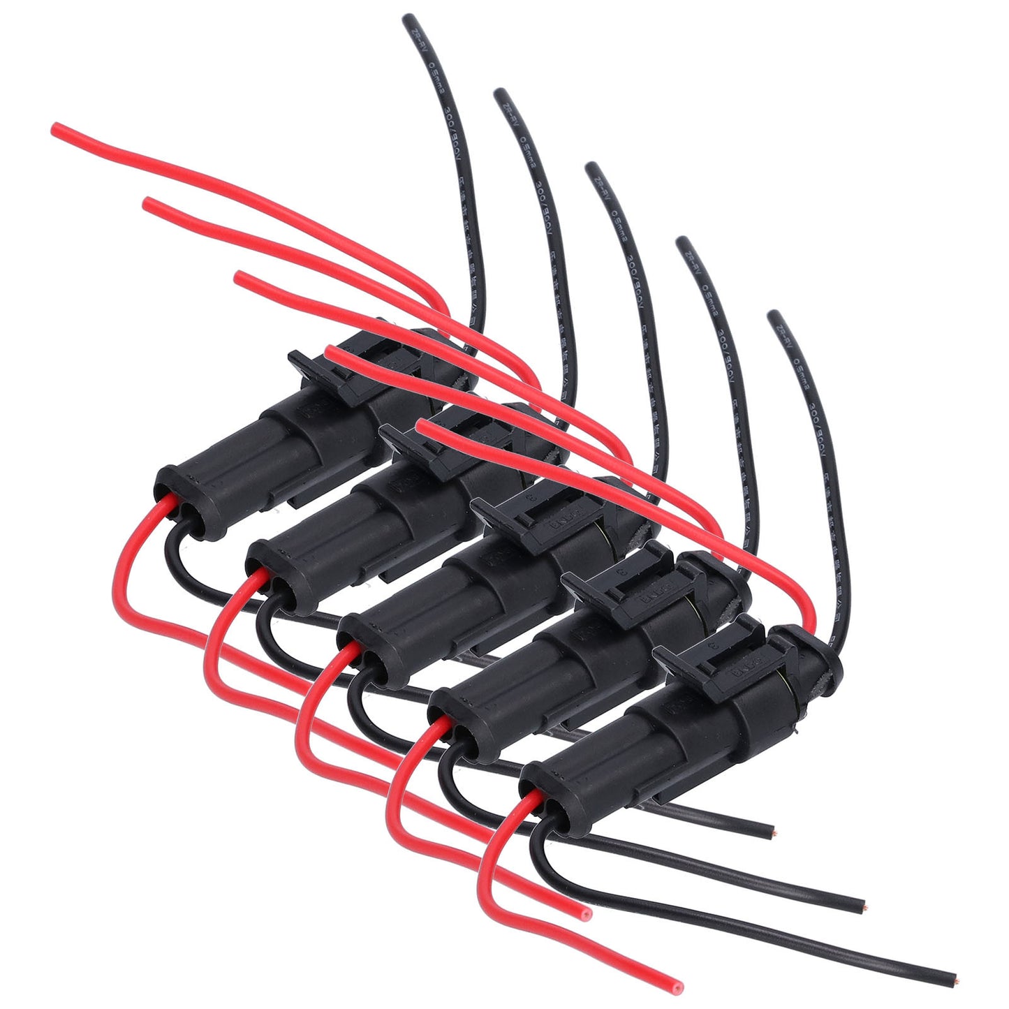 5Pcs Way Car Electrical Connector Waterproof Antiflaming Resilient Antioxidant Automotive Wire Connector2P