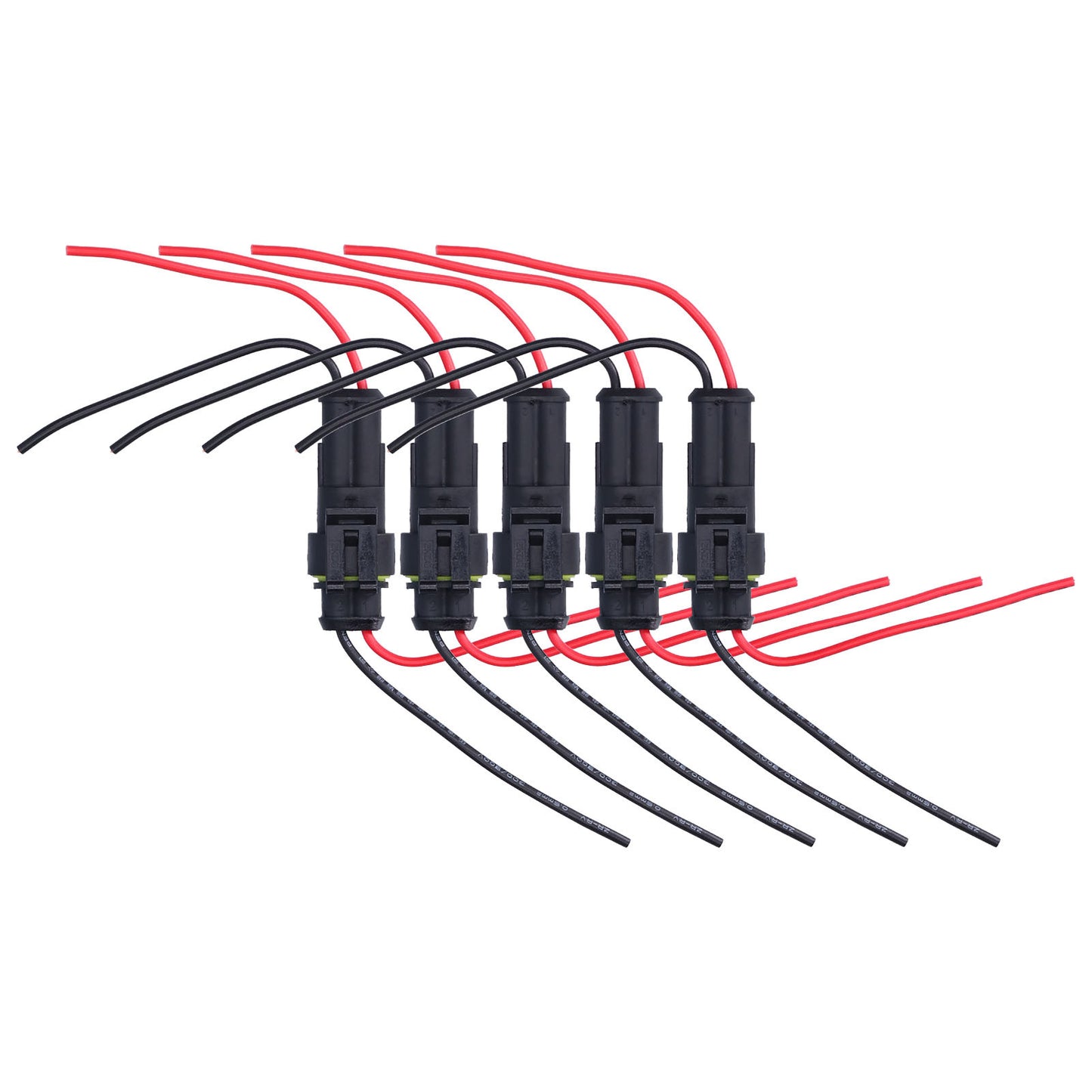 5Pcs Way Car Electrical Connector Waterproof Antiflaming Resilient Antioxidant Automotive Wire Connector2P