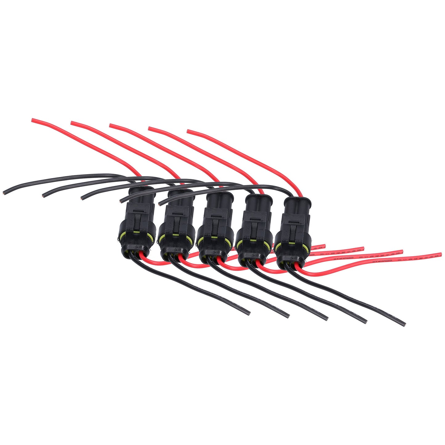 5Pcs Way Car Electrical Connector Waterproof Antiflaming Resilient Antioxidant Automotive Wire Connector2P
